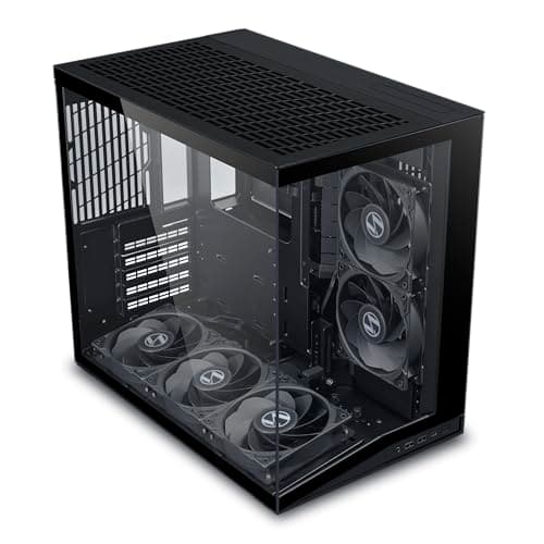 Lian Li O11 Dynamic Mini V2 Flow PC-Gehäuse Schwarz | Kompakter ATX Midi-Tower mit Zwei-Kammer-Design, Tempered Glass und modularem Aufbau - 5 Lüfter vorinstalliert Bild 6