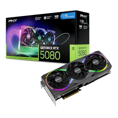 PNY GeForce RTX™ 5080 16GB ARGB OC Triple Fan Grafikkarte DLSS 4