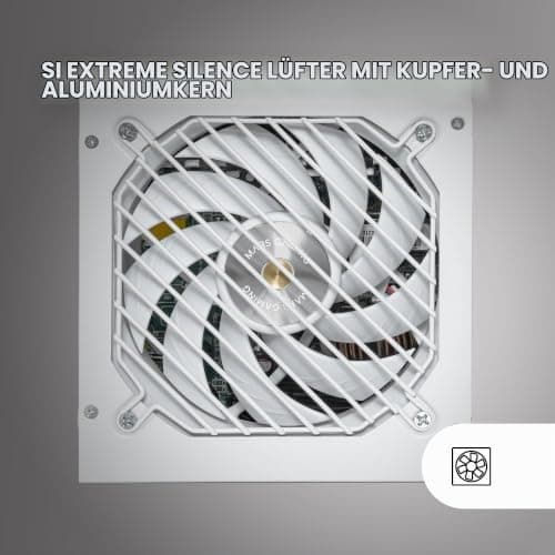 Mars Gaming MPB650SIM, Vollmodulares ATX 650W Netzteil, 7 Jahre Garantie, 80Plus Bronze 230V EU, SI 120mm Lüfter, AI2-RPM Technologie, DC-DC und SMD, Japanische Kondensatoren 105 °C, Weiß Bild 4