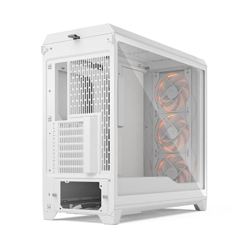 Fractal Design Meshify 3 XL White Tempered Glass Clear Tint - Gaming Computer-Gehäuse – Facetten-Mesh-Front – DREI Momentum 14 Lüfter enthalten – GPUs bis 512mm Länge - E-ATX/ATX/mATX Unterstützung Meshify 3 XL RGB Weiß Bild 6