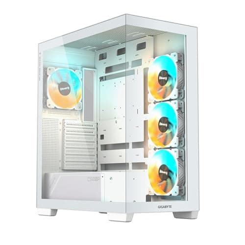 Gigabyte C500 Panoramic Stealth ATX Mid Tower gehärtetes Glas RGB Fusion PC-Gehäuse - Schwarz - GB-C500P ST