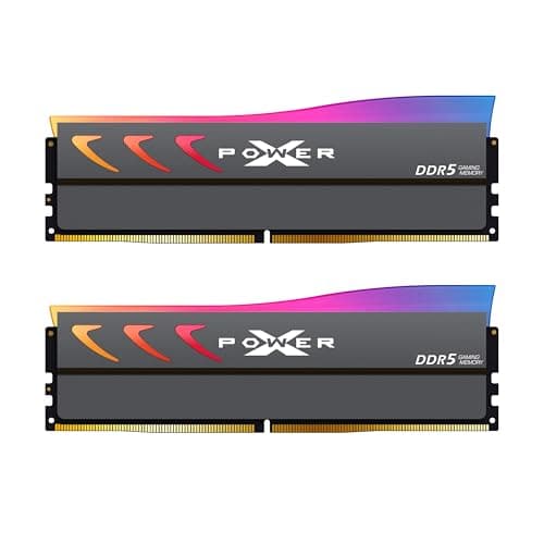 Silicon Power Storm SP032GXLWU64AFDK DDR5 32 GB (2 x 16 GB) RGB 6400 MT/s (PC5-51200) 288-pin CL32 1,4 V UDIMM Desktop-RAM-Speicher mit Kühlkörper, Grau 32GB (2x16GB) 6400MT/s CL32 Grau (RGB) Bild 2