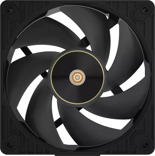 ASUS ProArt PF120 Single Pack PMW-Lüfter, 120 mm, hohe Leistung, 28 mm Rahmen, LCP-Flügel, leiser Betrieb, Präzisionstechnik, Kettenverbinder, Schwarz