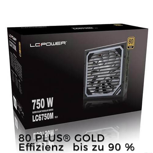 LC-POWER Super Silent Modular 850W Netzteil PC, 80 Plus Gold, ATX 3.0, PCIe 5.0, Voll Modular, 135mm Lüfter, Leise Gaming Netzteil, PC Gaming Netzteil 850 Watt - Schwarz(LC6850M-V3.0) Gold 850W V3.0 Bild 5