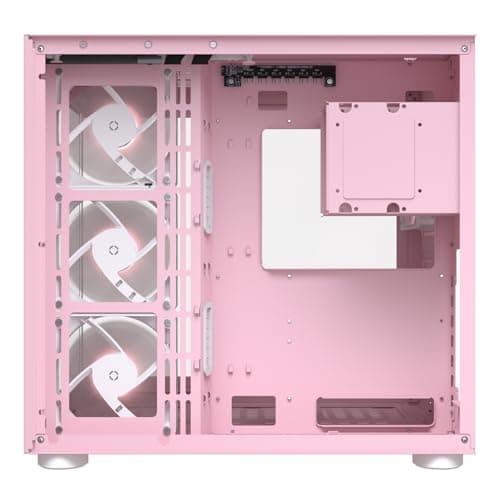 Cougar Cube Midi-Tower-Gehäuse aus Gehärtetem Glas, FV150 ARGB, Rosa Bild 8