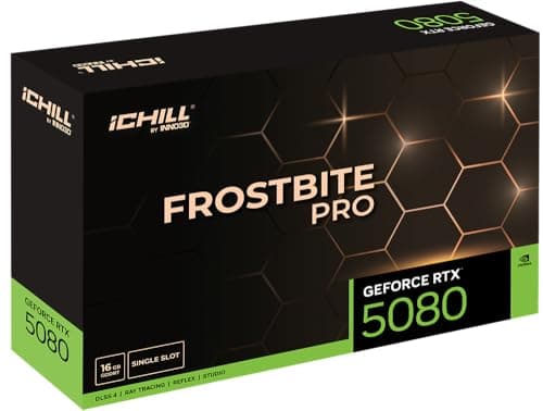 INNO3D NVIDIA GeForce RTX 5080 iCHILL Frostbite PRO 16GB GDDR7 Waterblock Graphics Card (Waterblock, 1 Slot, Reflex 2 RTX AI DLSS4) Bild 6
