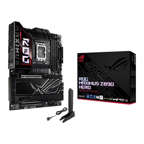 ASUS ROG Maximus Z890 Hero Gaming Mainboard Sockel Intel LGA 1851 (ATX, Advanced AI, DDR5, NitroPath DRAM, WiFi 7, 3X PCIe 5.0 M.2, 3X PCIE 4.0 M.2, 2X Thunderbolt 4, DIMM Flex)