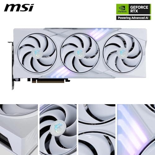 MSI GeForce RTX 5080 16G Gaming Trio OC White — 16GB GDDR7 (30Gbps/256-bit), PCIe 5, Boost: 2745 MHz, HDMI 2.1b, DisplayPort 2.1b Bild 4