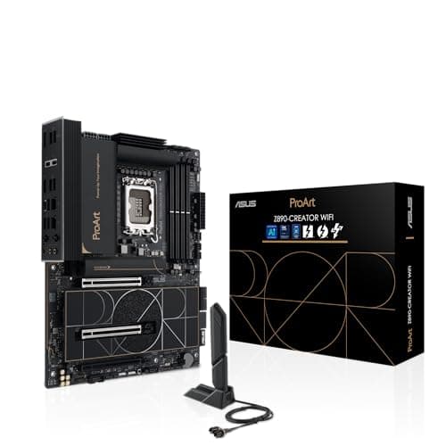 ASUS PROART Z890-CREATOR WiFi Mainboard Sockel Intel LGA1851 (Intel Z890, ATX, PCIe 5.0, DDR5, 10Gb & 2,5Gb-Ethernet, 4X M.2, Thunderbolt 4)