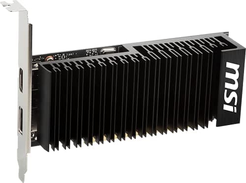 MSI NVIDIA GEFORCE GT 1030 2GHD4 LP OC Grafikkarte '2 GB GDDR4, 1518 MHz, Low Profile Design, DisplayPort, HDMI, passives lüfterloses Kühlsystem Schwarz NVIDIA GeForce GT 710 GPU Single Bild 6