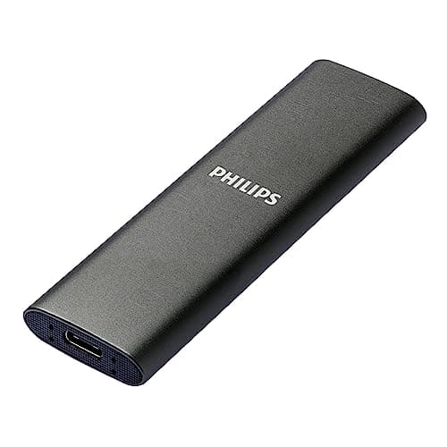Philips Externe Portable SSD 1 TB - Ultra Slim SATA Ultra Speed USB-C, Lesegeschwindigkeit bis zu 540 MB/s, Aluminium Slim 1 TB Bild 2