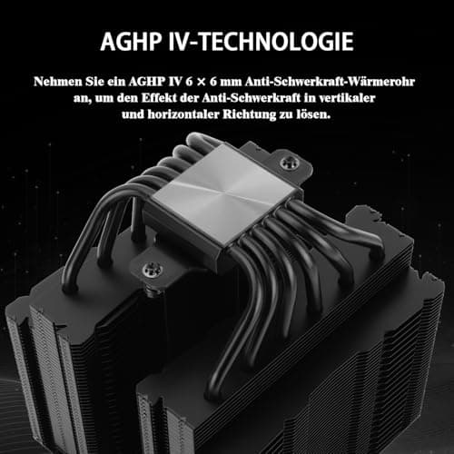Thermalright Peerless Assassin 140 Black CPU Luftkühler, 6 Heatpipes, Dual PWM Lüfter und Double Towers, 158mm High CPU Kühlung mit Top Cover, forAM4/AM5,Intel LGA 1851/1700/1150/1151/1200 Bild 4