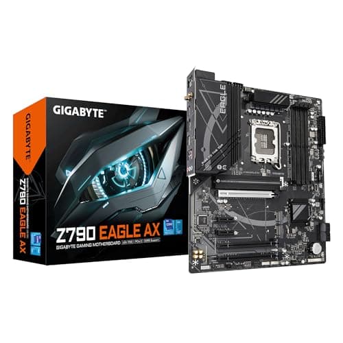 GIGABYTE Z790 Eagle AX Motherboard - Unterstützt Intel Core 14. Generation CPUs, 12+1+1 Phasen Digital VRM, bis zu 7600MHz DDR5 (OC), 3xPCIe 4.0 M.2, Wi-Fi 6E, 2.5GbE LAN, USB 3.2 Gen 2 Bild 2