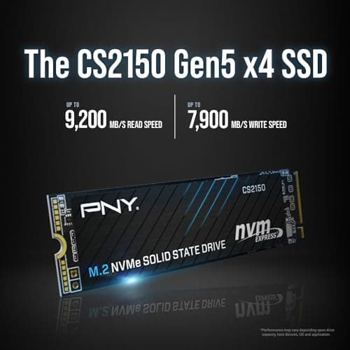 PNY CS2150 4TB Gen5 SSD PCIe NVMe M.2 2280 – Bis zu 9.200 MB/s Lesen – KI-Anwendungsbereit, ideal für Gaming, Foto-/Videobearbeitung, anspruchsvolle Workstations – Internes Solid-State-Laufwerk Bild 4