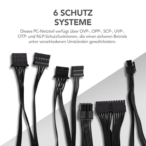 NOX Xtreme Products URANO Pro 550W 80Plus Bronze – ATX-Netzteil mit leisem 120-mm-PWM-Lüfter, umfassendem Schutz (OVP, UVP, OPP, SCP, OTP), aktiver PFC, extra Langen Flachkabeln URANO PRO 550W BRONZE Bild 8