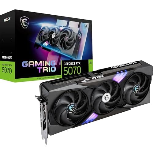 MSI GeForce RTX 5070 12G Gaming Trio OC - 12GB GDDR7 (28Gbps/192-bit), PCIe 5, Boost: 2610 MHz, HDMI 2.1b, DisplayPort 2.1b