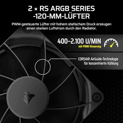Corsair Nautilus 240 RS CPU-Flüssigkeitskühler – 240mm AIO – Geräuscharm – Direkter Mainboard-Anschluss – Intel LGA 1851/1700, AMD AM5/AM4 – 2X RS120-Ventilatoren Inbegriffen – Schwarz Bild 8