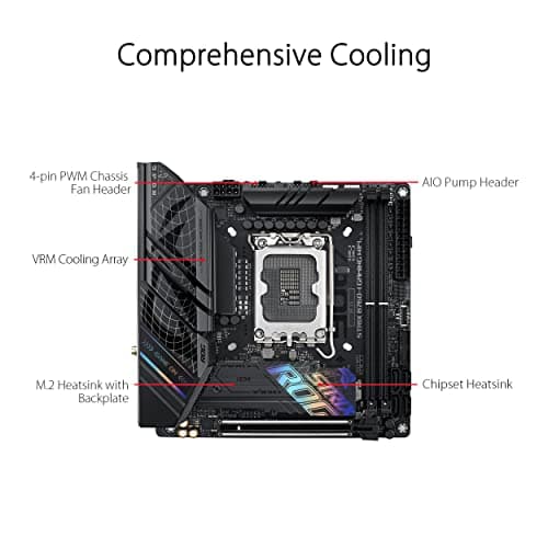 Asus ROG STRIX B760-I GAMING WIFI Intel B760 1700 Mini ITX 2 DDR5 HDMI DP Wi-Fi 6E 2.5G LAN PCIe5 RGB 2x M.2 Bild 8