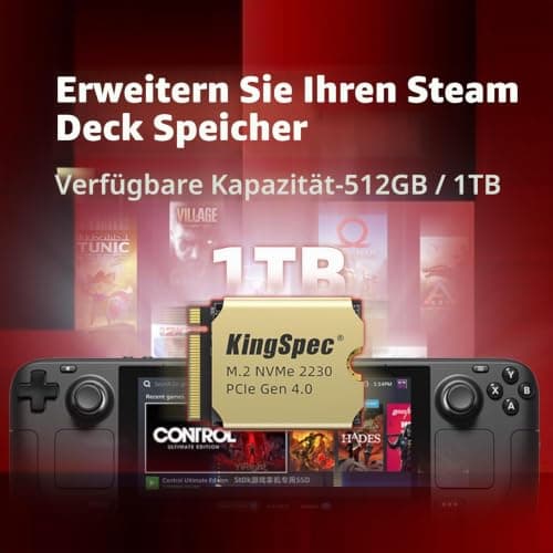 KingSpec XF-2230 2TB SSD M.2 2230 PCIe 4.0, NVMe SSD Gen 4x4 mit Wärmesenke, bis zu 5000MB/s Internes Solid State Drives, kompatibel mit Desktop/Laptop/Steam Deck/ROG Ally/Surface Pro Bild 8