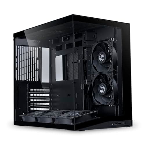 Lian Li O11 Dynamic Mini V2 Flow PC-Gehäuse Schwarz | Kompakter ATX Midi-Tower mit Zwei-Kammer-Design, Tempered Glass und modularem Aufbau - 5 Lüfter vorinstalliert Bild 4