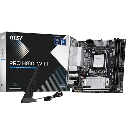 MSI PRO H810I WiFi Mainboard, ITX - Unterstützt Intel Core Ultra Prozessoren (Serie 2), LGA 1851 - DDR5 Memory Boost (6400 MT/s MAX), PCIe 5.0 x16, M.2 Gen4, 2.5G LAN Bild 2