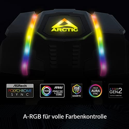 ARCTIC Freezer 50 TR (inkl. A-RGB Controller) - Dual Tower CPU Kühler für AMD Ryzen Threadripper SP3, sTR4 mit A-RGB, 120 mm/140 mm PWM P-Lüfter, 200–1800 u. 200–1700 RPM, Optimale Luftzirkulation Bild 6