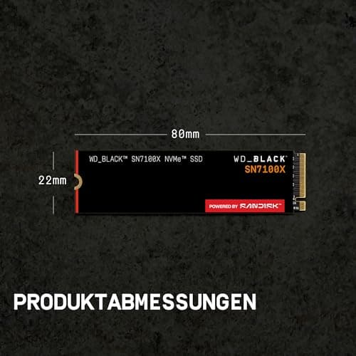 WD_Black SN7100X NVMe SSD 2 TB (Speicher mit Lesegeschwindigkeiten bis zu 7.250 MB/s, Offiziell lizenzierter Speicher für ROG Xbox Ally (X) und PC, PCIe Gen4, 1 Monat Xbox Game Pass Ultimate) SSD 2TB Bild 6