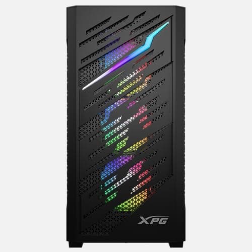 XPG STARKER AIR BTF, Mid-Tower-Airflow PC-Gehäuse, 4 vorinstallierte 120mm RGB Lüfter, gehärtete Glasschreibe, 360mm Radiatoren Bild 6
