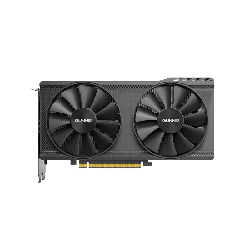 Cutesliving GUNNIR Intel Arc A380 Index 6G GDDR6-Grafikkarte mit XeSS-Technologie, 2 GHz Taktfrequenz, PCIe 4.0, 1x HDMI 2.0- und 3X DP 2.0-Ausgänge, 75 W TBP, Zwei Lüfter für Streaming und Gaming Schwarz Bild 3