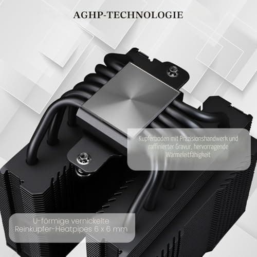 TR Peerless Assassin 120 Mini CPU-Luftkühler, 6 Heatpipes, PWM Lüfter 120 mm TL-D12B, 135 mm hoch, Dual-Turm-Kühler, für AMD AM4 AM5/Intel LGA 1851/1700/1150/1151/1200/2011 BLACK Bild 4