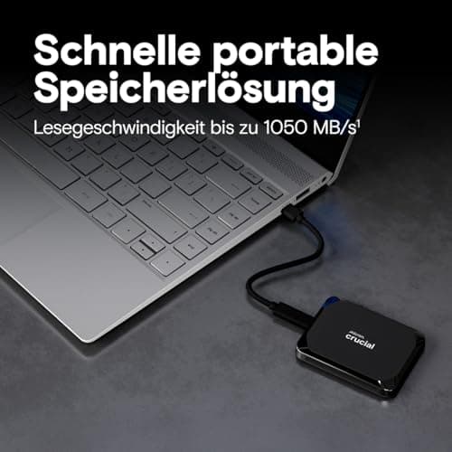 Crucial X9 4TB Externe SSD Festplatte, bis zu 1050MB/s, kompatibel mit PC, Mac und Spielekonsolen, Portable Solid State Drive, USB-C 3.2 - CT4000X9SSD902 4TB X9 (1050MB/s) Bild 4