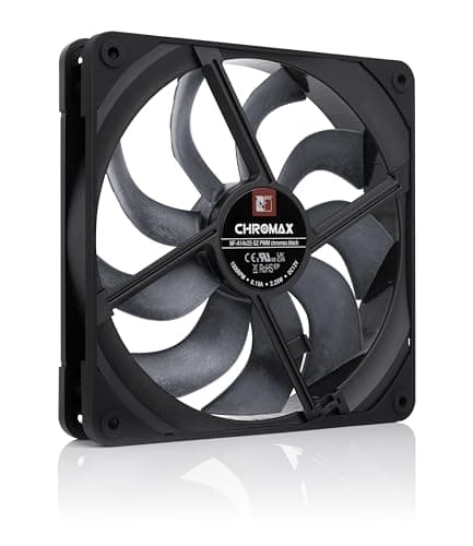 Noctua NF-A14x25 G2 PWM chromax.black, Leiser 140mm PC-Lüfter in Premium-Qualität, 4-Pin (Schwarz) Bild 6