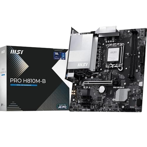 MSI PRO H810M-B Mainboard, mATX - Unterstützt Intel Core Ultra Prozessoren (Series 2), LGA 1851 - DDR5 Memory Boost (6400 MT/s MAX), PCIe 5.0 x16, M.2 Gen4, 2.5G LAN