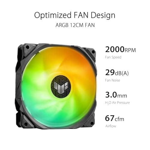 ASUS TUF Gaming LC II 360 ARGB All-in-One-Flüssig-CPU-Kühler (Aura Sync Beleuchtung, 3X TUF Gaming 120mm ARGB-Radiatorlüfter, schwarz) Bild 6
