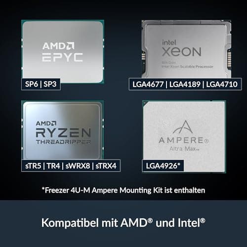 ARCTIC Freezer 4U-M Ampere - Server CPU Kühler für Ampere ALTRA, ALTRA Max; AMD: SP6, sTR5, SP3, TR4, sTRX4, sWRX8 & Intel: LGA4189, LGA4710, LGA4677, 4U & UP, Serverschranklüfter, Rack Fan, LGA4926 Bild 4