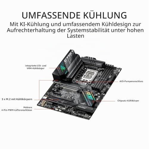 ASUS ROG STRIX B660-F GAMING WIFI Mainboard Sockel Intel LGA 1700 (Intel B660, ATX, DDR5 Speicher, PCIe 5.0, WiFi 6, 3x M.2, Aura Sync) Bild 6