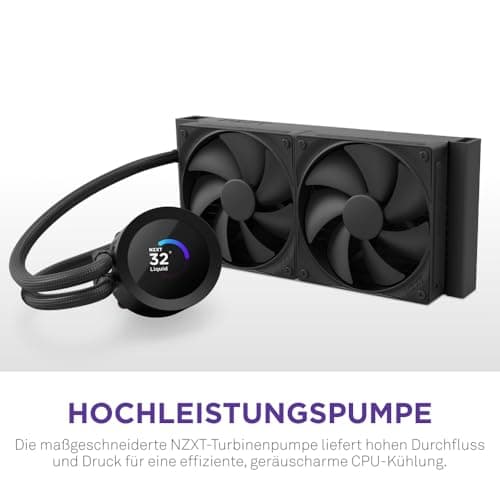 NZXT Kraken Plus 280 – AIO CPU-Flüssigkeitskühler – Anpassbares LCD-Display – Hochleistungs-Lüfter – Kompatibel mit Intel® & AMD® Sockel – Schwarz Kraken Plus 2025 280mm Schwarz Bild 6