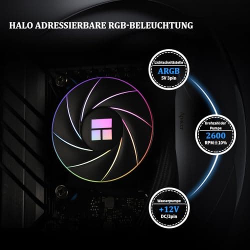 THERMALRIGHT Aqua Elite 360 ARGB V2 CPU Wasserkühler, 360 Aio CPU Kühler, 3 x120mm PWM Lüfter, S-FDB Lager, ARGB Fine Aperture Effect, für AMD/AM4/AM5, Intel LGA1150/1151/1200/2011/1700/2011 Bild 8