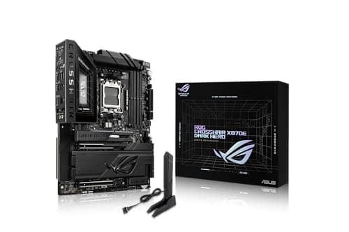 ASUS ROG Crosshair X870E Dark Hero ATX Motherboard, 20 + 2 + 2 Leistungsstufen, DDR5 Steckplätze, PCIe 5.0, fünf M.2 Slots, 3D VC M.2 Kühlkörper, USB4, AI Cache Boost, PCIe Slot Q-Release, AIO Bild 2