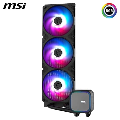 MSI MAG CORELIQUID A13 360 AIO CPU-Wasserskühler - Volle CPU-Abdeckung, verbessertes Wasserkanal-Design, CycloBlade 7, Split-Flow Radiator, Rifle-Lager Bild 6