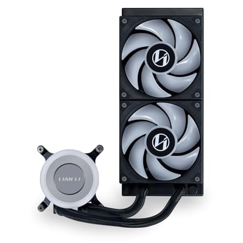 Lian Li GA II Lite 240 RGB AiO-Wasserkühlung mit Unendlichkeitsspiegel, 2x ARGB-Lüfter, 240-mm-Radiator, drehbares Logo, schwarz 240 RGB-Modelle Bild 8