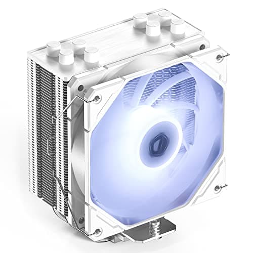 ID-COOLING SE-224-XTS Weißer CPU-Kühler für Desktop 4 Heatpipes CPU-Luftkühler mit weißem LED-Licht 120-mm-PWM-Lüfter CPU-Lüfter für Intel LGA1700/115X/1200; AMD AM4/AM5