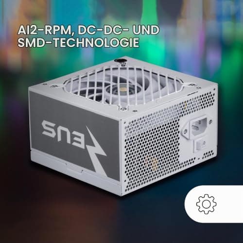 Mars Gaming MPZE750SI, ATX Netzteil 750W, 10 Jahre Garantie, 80 Plus Silver, +87% Effizienz, AI2-RPM, DC-DC und SMD Technologien, Aktives PFC, Japanische Toshin Kyogo Kondensatoren 105º, Weiß Bild 6