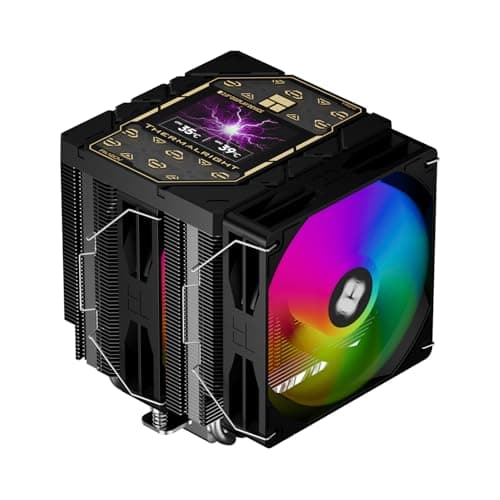 Thermalright TR Peerless Assassin 120 Vision ARGB Black CPU Luftkühler, Twin Tower Kühler, 1850U/min, 320x240 Auflösung IPS Bildschirm mit 2,8 Zoll, Kompatibel mit LGA1851/1700, AM4/AM5, 162mm Höhe Schwarz-PA120 VISION ARGB BLACK Bild 2