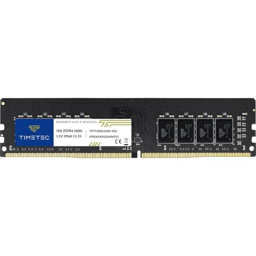 Timetec 16 GB DDR4 2666 MHz (PC4-2666V) PC4-21300 UDIMM Desktop-RAM – Non-ECC Unbuffered, 288 Pin, 1,2 V, CL19 DIMM-Speichermodul Bild 4