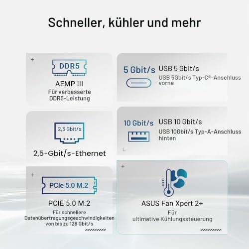 ASUS Prime B860M-K Mainboard Sockel Intel LGA 1851 (Intel B860, mATX, DDR5 Speicher, PCIe 5.0, 1x PCIe 4.0 M.2, Aura Sync) Bild 8