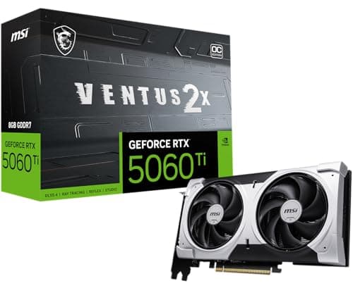 MSI Gaming RTX 5060 Ti 8G Ventus 2X OC Plus Grafikkarte (8GB GDDR7,TBA-Bit, Extreme Performance:TBA MHz, DisplayPort x3 2.1a, HDMI 2.1b, NVIDIA Blackwell Architecture) Bild 2