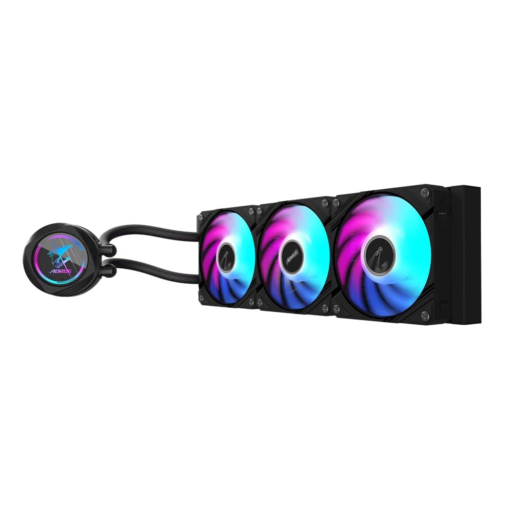 GIGABYTE AORUS WATERFORCE II 360 AIO Flüssigkeits-CPU-Kühler - 3x120mm ARGB-Lüfter, Schiebe-in-Verriegelungsmechanismus, Daisy-Chain, kompatibel mit Intel LGA 1851 und AMD AM5 Bild 5