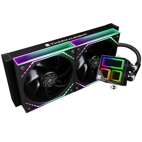Thermalright Frozen Infinity 240 BLACK CPU-Wasserkühler, 240 Aio CPU-Kühler, Doppel-TL-M12-PWM-Lüfter, Infinity Mirror CPU-Kühler, für AMD/AM4/AM5, Intel LGA1851/1700/1150/1151