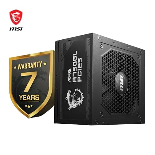 MSI MAG A750GL PCIE5 Netzteil, 750 W, 80 Plus Gold, vollmodular, ATX 3.0, PCIe 5.0 GPU-Unterstützung, Schwarze Flachkabel, 7 Jahre Garantie Bild 4